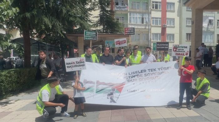 Malatya'da öğrenciler israil'i protesto etti