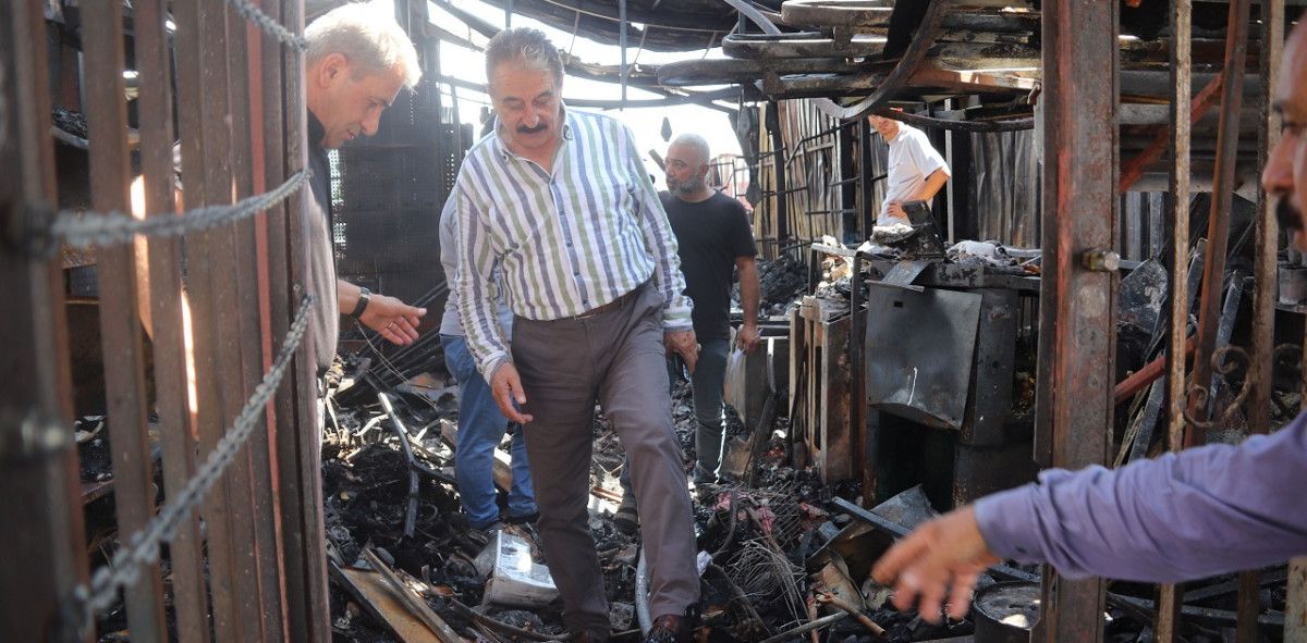 Keskin’den işyeri yanan esnafa ziyaret