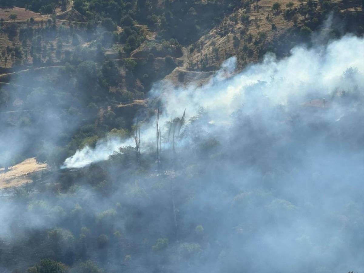 Otluk alanda çıkan yangın bahçe ve ormanlık alana sıçradı