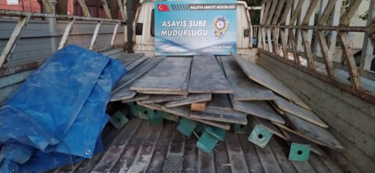 Malatya'da inşaat malzemesi çalan 4 zanlı tutuklandı