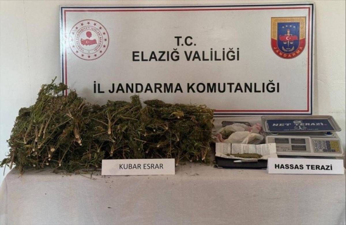 Elazığ'da 3 kilo 200 gram esrar ele geçirildi