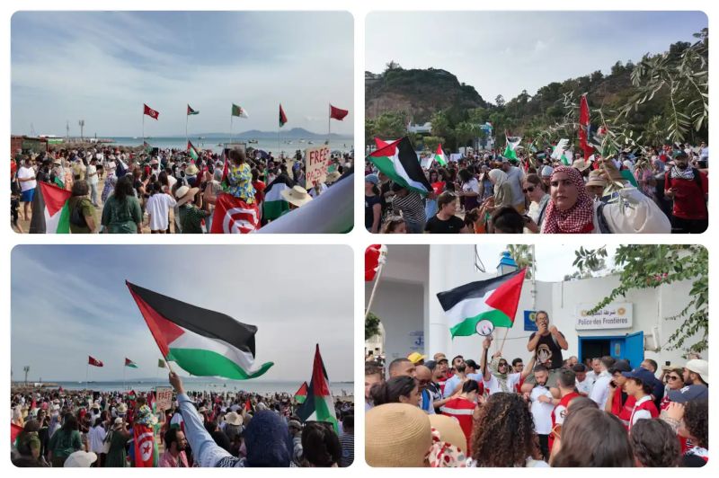 Gazze için yola çıkan Sumud Filosu Tunus’ta yoğun ilgiyle karşılandı