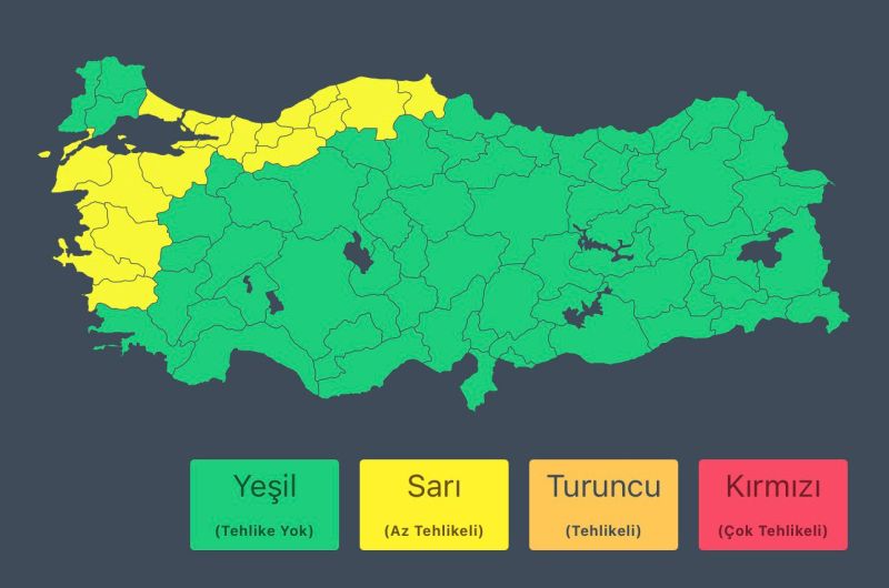Meteoroloji’den Kuvvetli Yağış Uyarısı