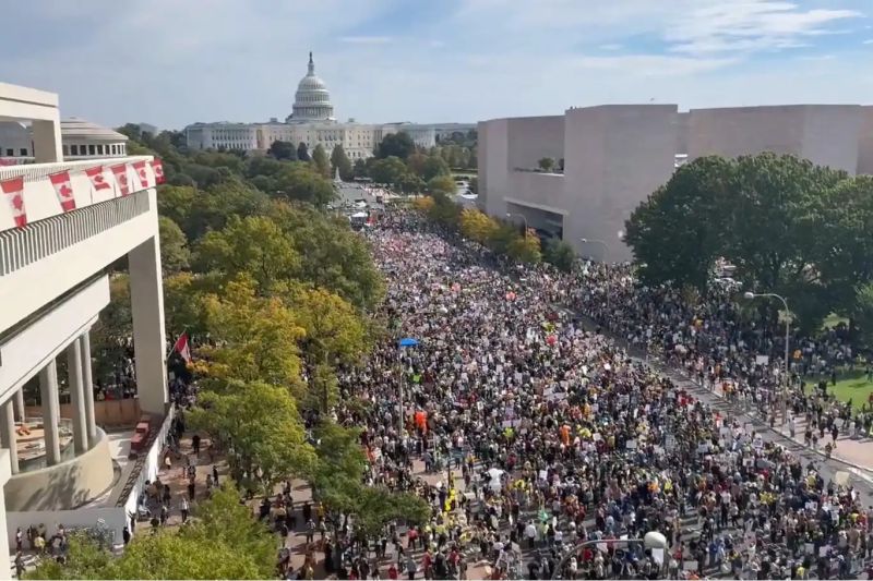 ABD'de milyonlarca kişi Trump'a karşı "Krallara Hayır" protestosuna katıldı