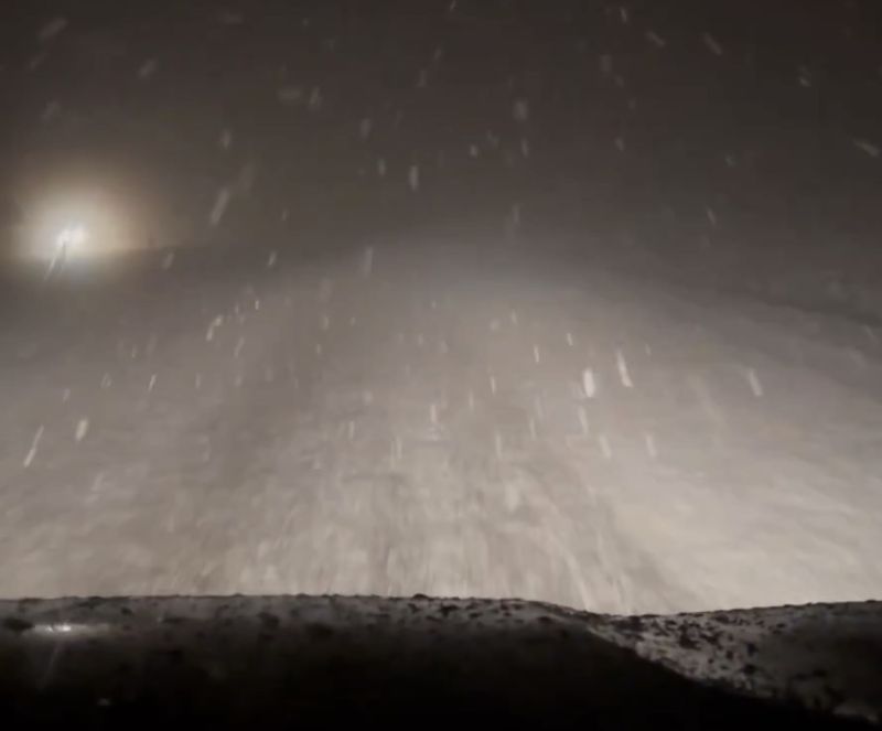 Hekimhan–Kangal Karayolu Yoğun Kar Yağışı Nedeniyle Geçici Olarak Trafiğe Kapatıldı