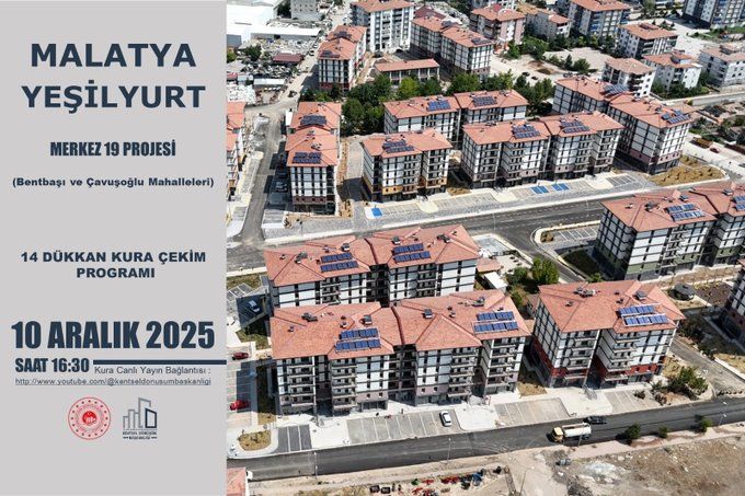 Malatya Yeşilyurt’ta 14 İş Yeri İçin Kura Çekimi Yapılacak