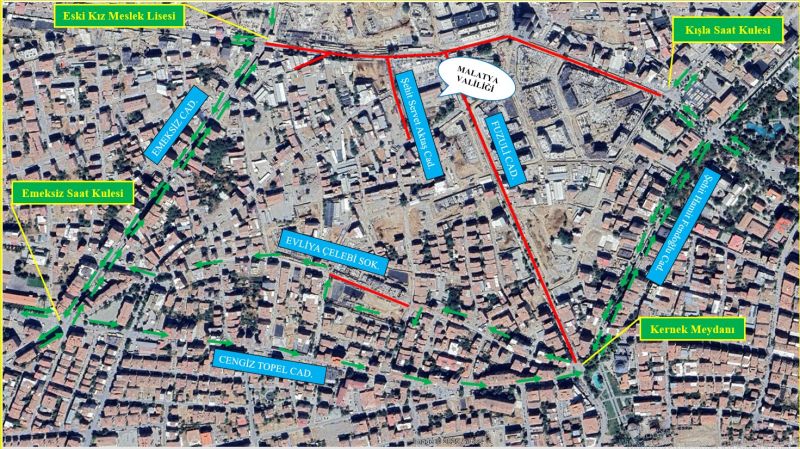 İnönü Caddesi’nde Altyapı Çalışması: Bazı Güzergâhlar Trafiğe Kapatılacak