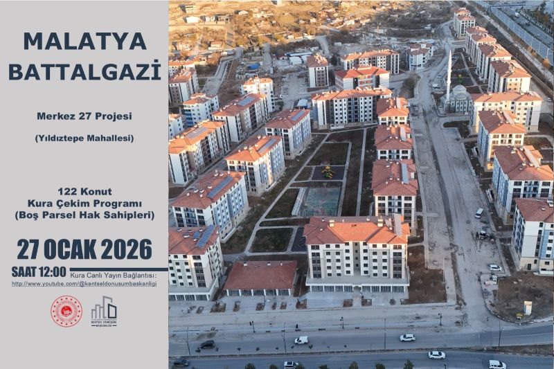 Malatya’da Merkez 32 ve Merkez 27 Projelerinde Kura Heyecanı