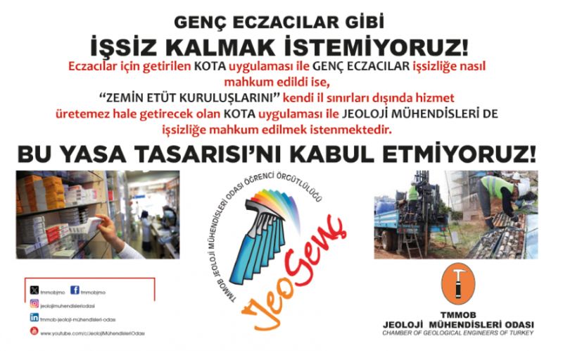 Jeoloji Mühendisleri Odası’ndan “Kota” Tepkisi: Genç Mühendisler İşsizliğe Sürükleniyor