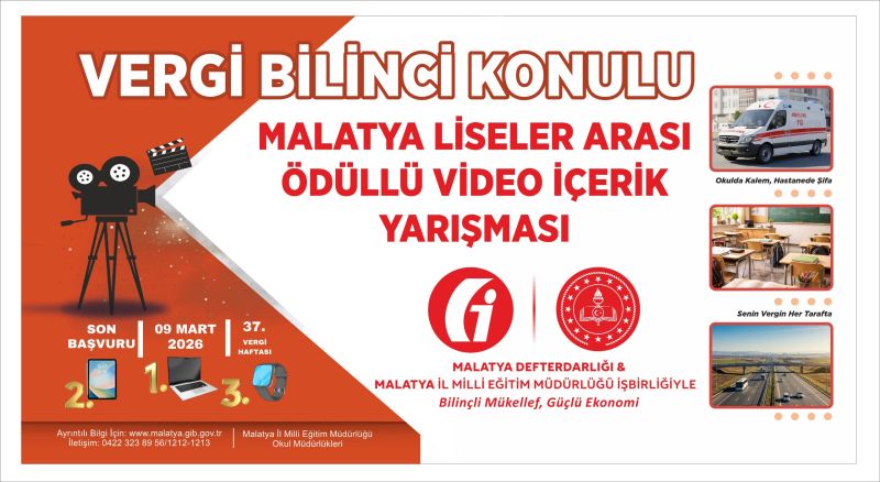 Vergi Bilinci Liselilerle Güçleniyor: Malatya’da Video Yarışması Başlatıldı