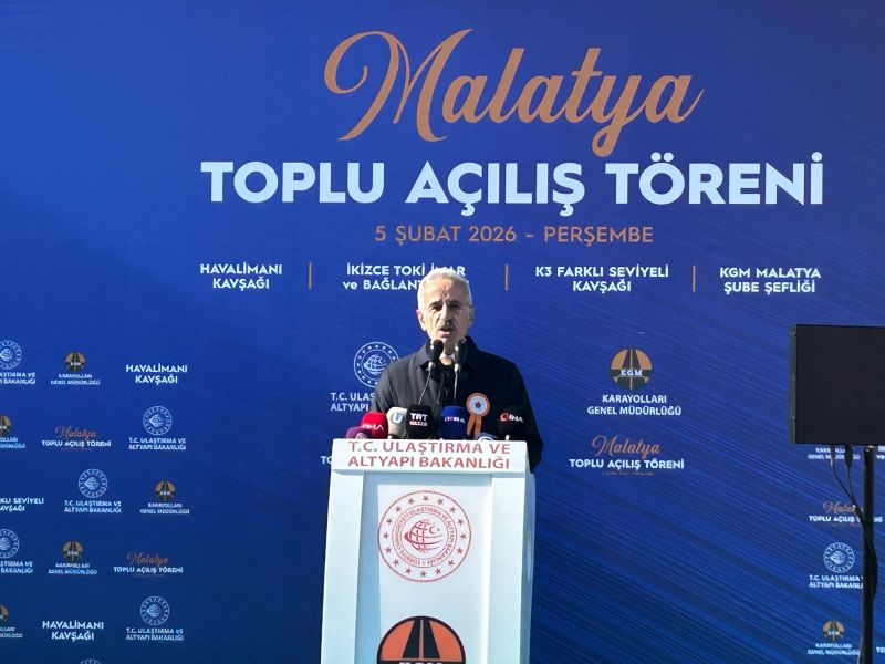 Ulaştırma ve Altyapı Bakanı Uraloğlu’ndan Malatya’ya 3 Projenin Toplu Açılışı