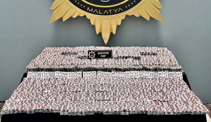 Malatya’da Uyuşturucu Operasyonu: 21 Bin 275 Hap Ele Geçirildi