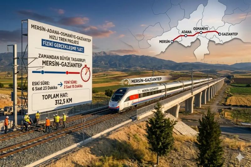 Mersin, Adana, Osmaniye, Gaziantep Hızlı Tren Projesinde Sona Yaklaşılıyor