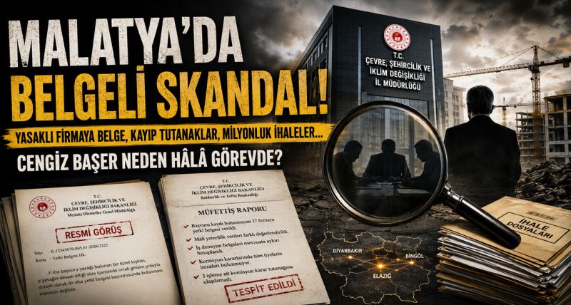 Malatya'da Belgeli Skandal!.. Yasaklı Firmaya Belge, Kayıp Tutanaklar ve Milyonluk İhaleler