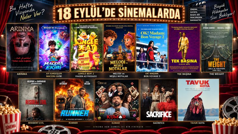 18 Eylül 2026 Cuma Vizyon Takvimi: Sinema Salonlarında Bu Hafta Neler Var?