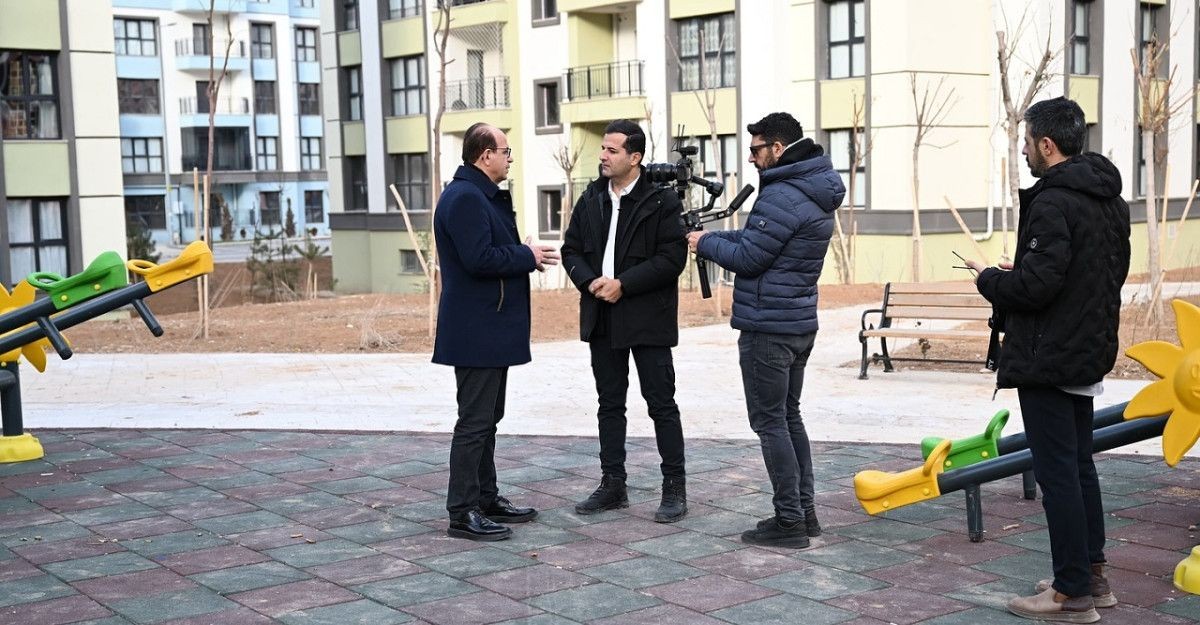 Başkan Geçit, TRT Kurdi’yi İkizce Deprem Konutlarında Ağırladı