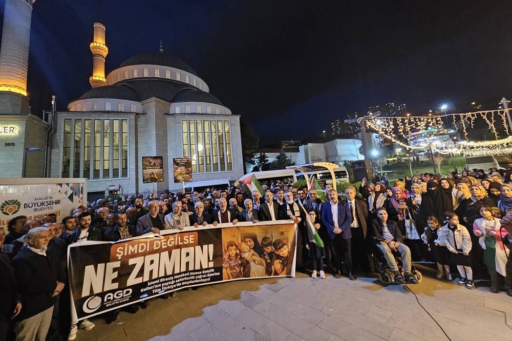 Malatya'da Gazze protestosu
