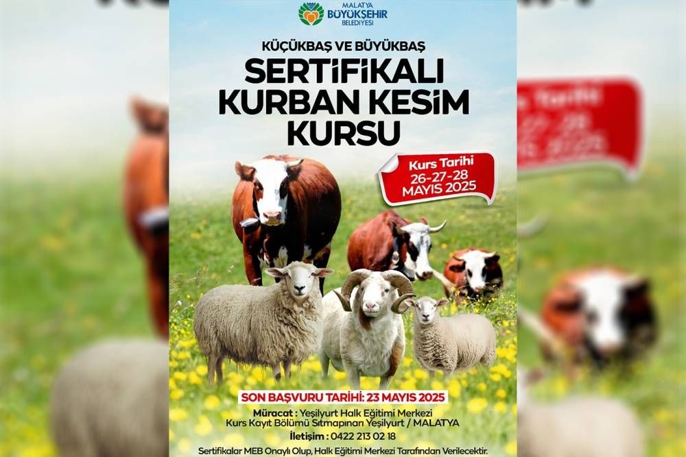 Malatya Büyükşehir Belediyesi'den kurban kesim kursu