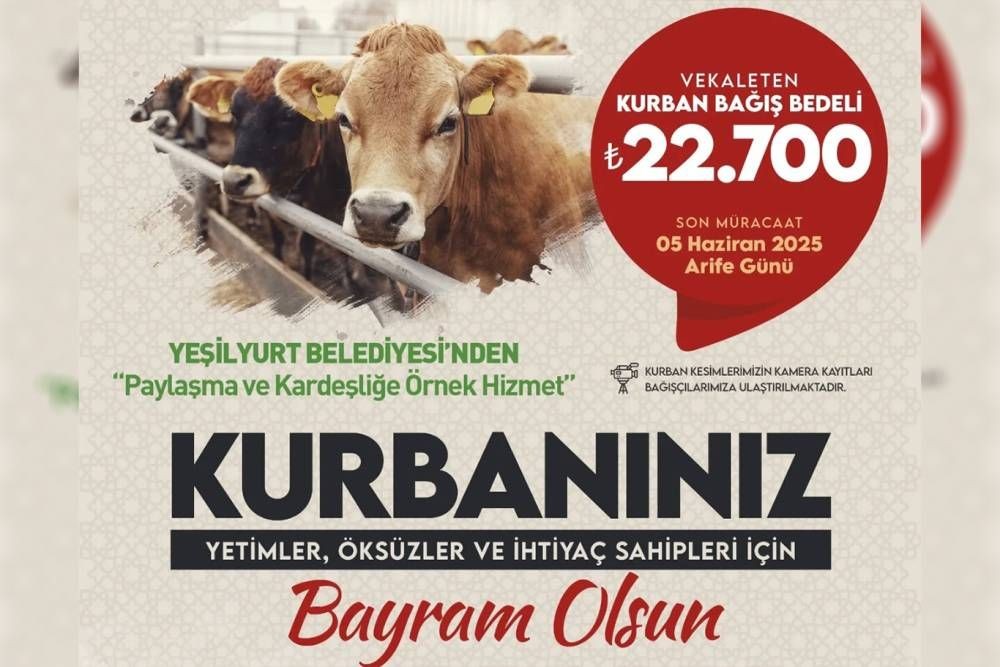 Yeşilyurt Belediyesi ihtiyaç sahipleri için "kurban bağış" hizmeti başlattı