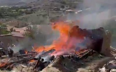 Çadır yangını: Yaşlı adamın tüm eşyaları kül oldu