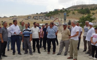 Mahalle sakinlerinden beton santrali tepkisi