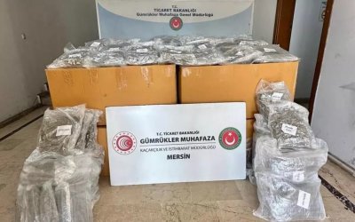 Limanda 587 kilo esrar ele geçirildi