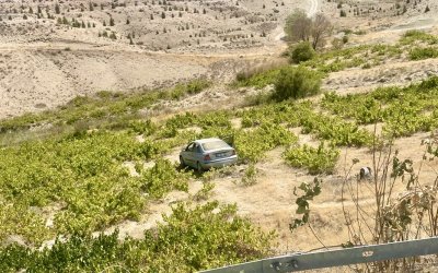 Malatya’da otomobil tarlaya devrildi: 2 yaralı