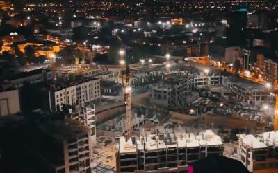 Malatya’da inşaat mesaisi gece gündüz sürüyor