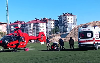 Darende’de Kalp Krizi Geçiren Hasta Helikopterle Sevk Edildi
