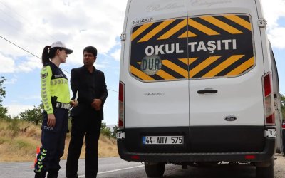 Malatya'da okul servislerine denetim