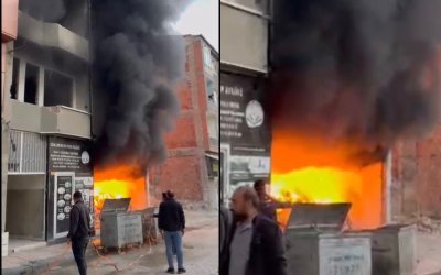 Niyazi Mahallesi’nde Metruk İş Yerinde Yangın