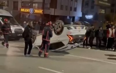 Takla Atan Araçtan Burnu Bile Kanamadan Çıktı