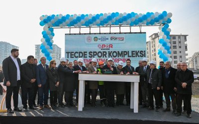 Tecde Spor Kompleksi’nin Temel Atma Töreni Yapıldı