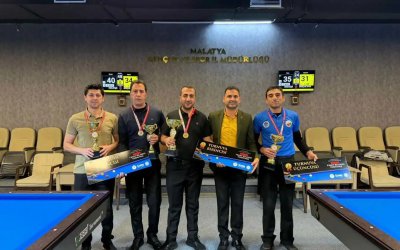 Malatya'da ödüllü bilardo turnuvası tamamlandı