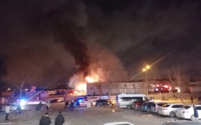 İşçilerin Kaldığı Konteynerde Yangın