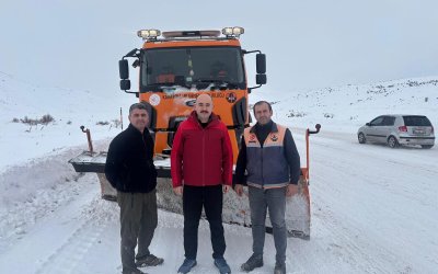 Doğanşehir’de Karla Mücadele Ekiplerine Kaymakam Sungur’dan Ziyaret