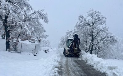 Doğanşehir’de kar kalınlığı 60 santimetreye ulaştı