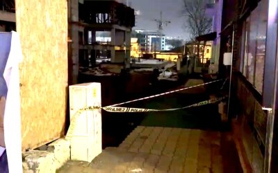 Kanalboyunda İstinat Duvarı Çöktü, Bölge Güvenlik Altına Alındı