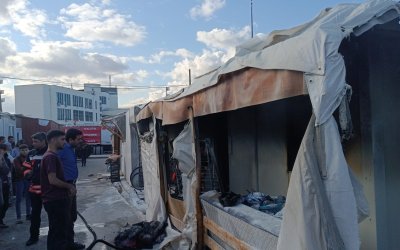 Teknokent Konteyner Kentte Yangın Paniği