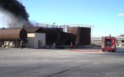 Karayolları Şefliğinde Kazan Sökümü Sırasında Yangın Çıktı