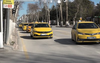 Malatya’da Taksicilerden Zam Protestosu