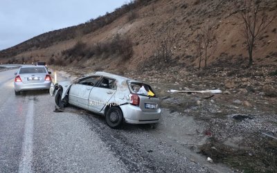 Doğanşehir’de Otomobil Takla Attı: 1 Yaralı