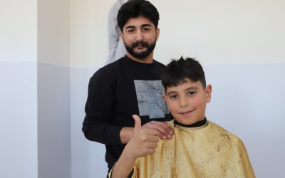 Battalgazi’de Çocuklar Bayrama Tıraş Olarak Hazırlandı