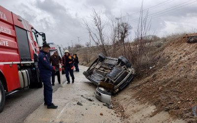 Otomobil Takla Attı: 4’ü Çocuk 6 Kişi Yaralı