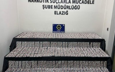 Elazığ’da 6 Bin 395 Sentetik Ecza Maddesi Ele Geçirildi