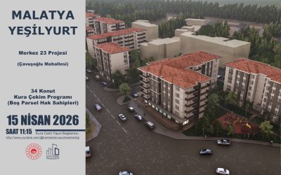 Malatya’da 108 Konut İçin Kura Çekimi Bugün Yapılacak