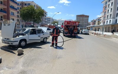 Turgut Temelli Caddesi’nde Araç Yangını Paniği