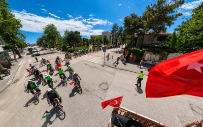 Malatya’da Gazze İçin Pedal Çevirdiler