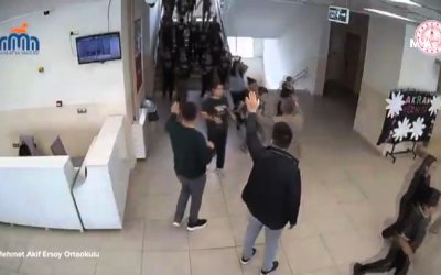Malatya’da Deprem Paniği Okul Kameralarına Yansıdı