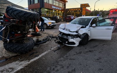 Darende'de Korkutan Kaza: Otomobil İle Traktör Çarpıştı
